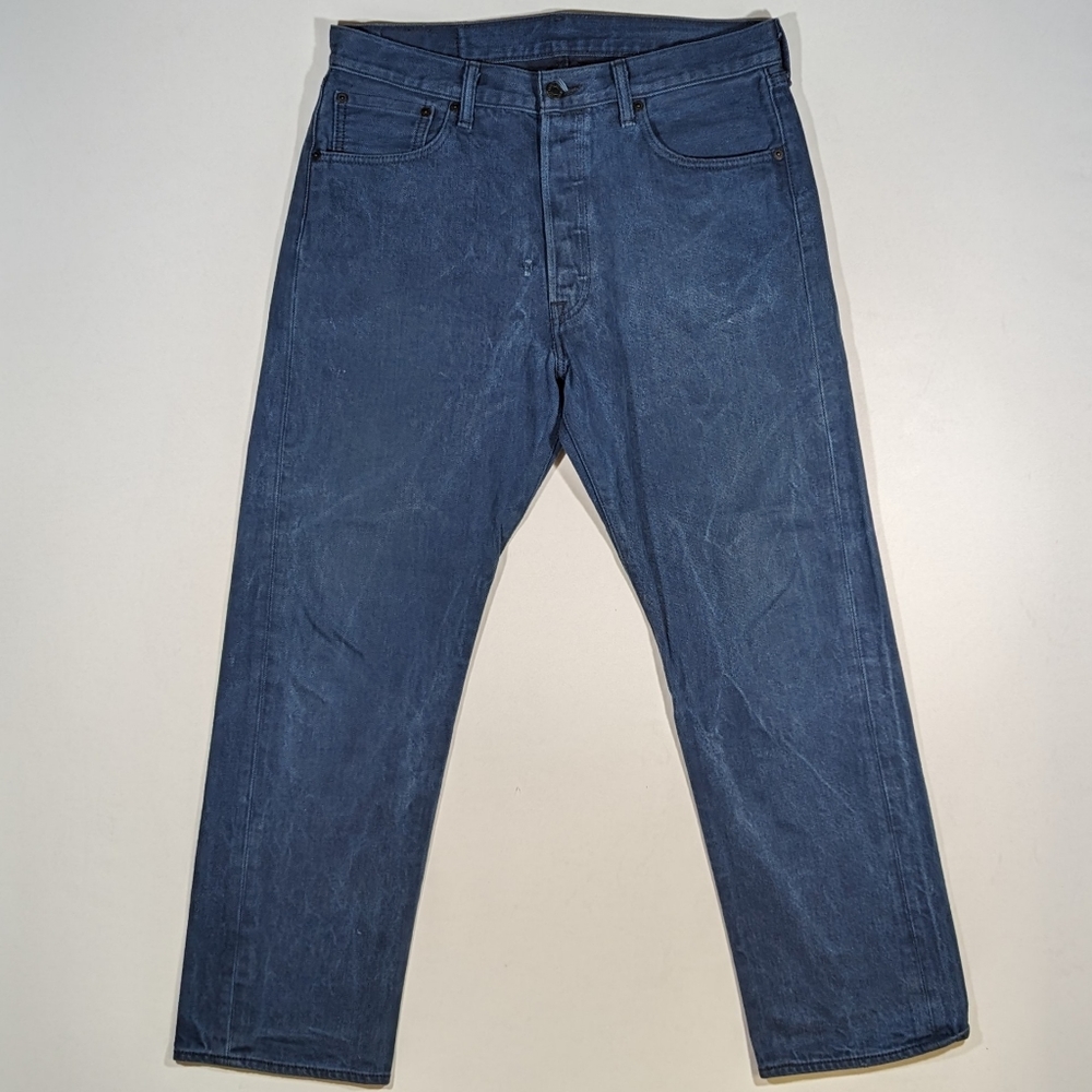 Levi's 501 XX Mens 34x30 Dark Blue Denim Straight Leg Red Tab Button Fly Jeans